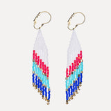 Beaded Fringe Earrings - Carnival