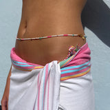 Watamu Waist Beads Gold & Glass Drop - Island